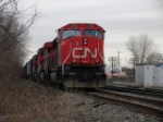 NS/CN train 13T waits for room to enter the CP/D&H yard